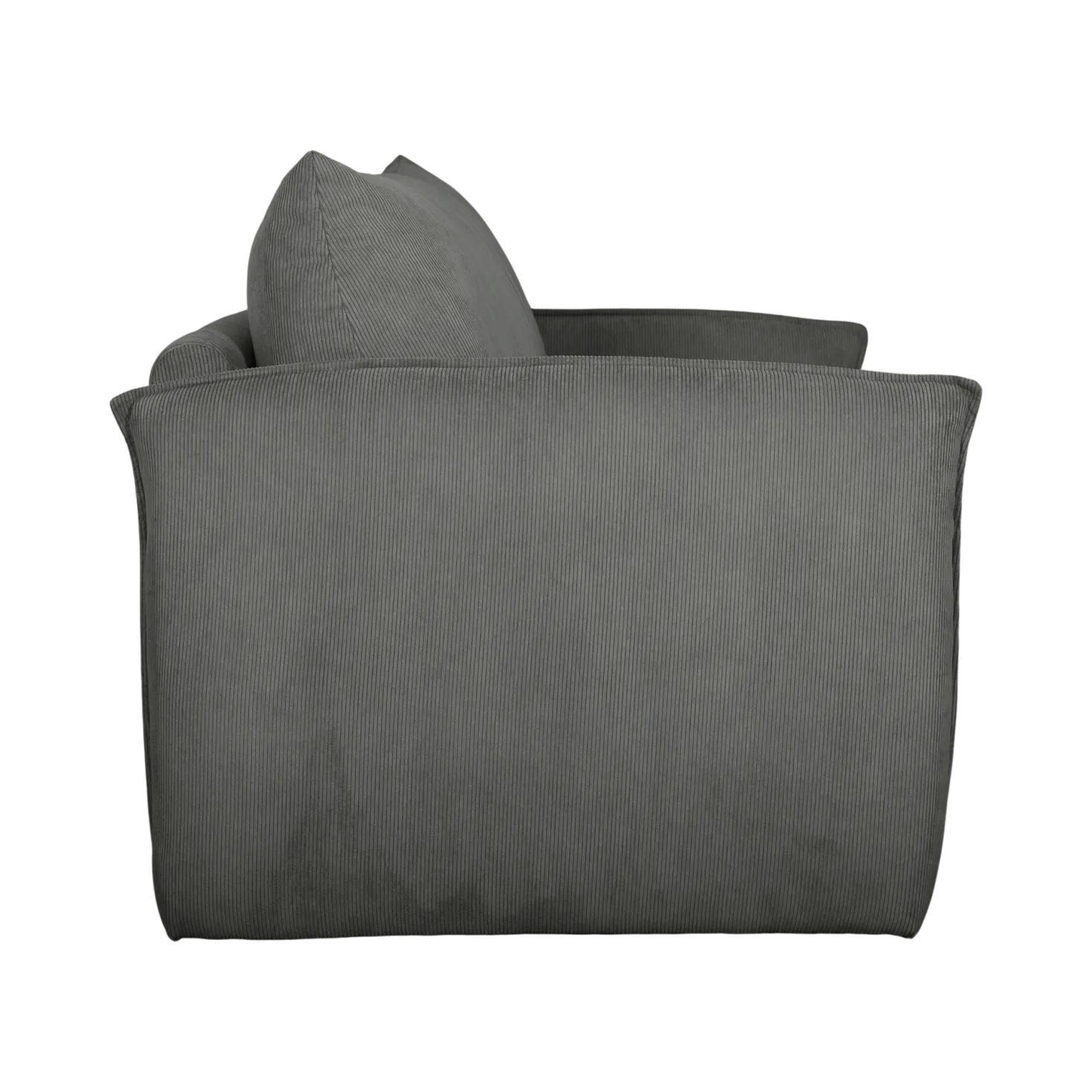Fauteuil déplimousse velours côtelé Onyx