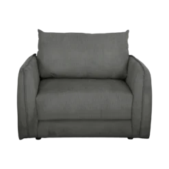 Fauteuil déplimousse velours côtelé Onyx