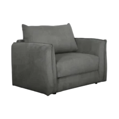 Fauteuil déplimousse velours côtelé Onyx
