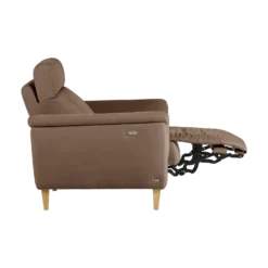 Fauteuil relax électrique coton lin Bergen