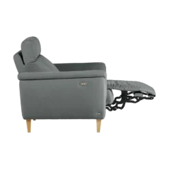 Fauteuil relax électrique coton lin Bergen