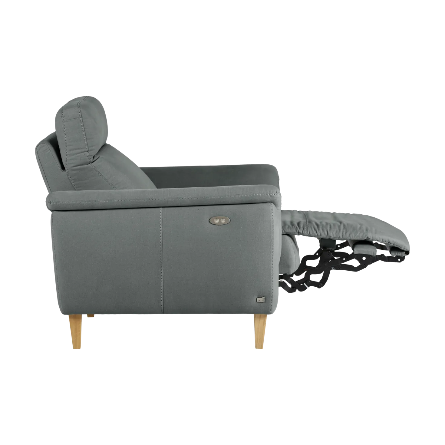 Fauteuil relax électrique coton lin Bergen