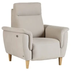 Fauteuil relax électrique coton lin Bergen