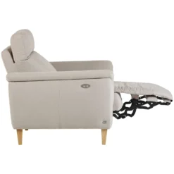 Fauteuil relax électrique coton lin Bergen