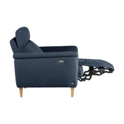Fauteuil relax électrique coton lin Bergen
