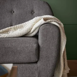 Fauteuil tissu chiné Agathe