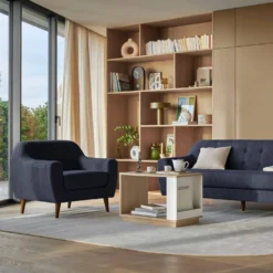 Fauteuil tissu chiné Agathe
