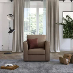 Fauteuil tissu coton déhoussable Marbella