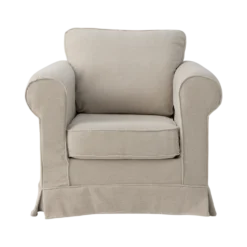 Fauteuil tissu déhoussable Naxos