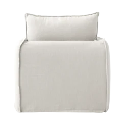 Fauteuil tissu effet lin Orphée