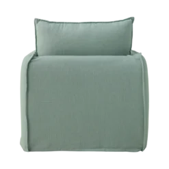 Fauteuil tissu effet lin Orphée