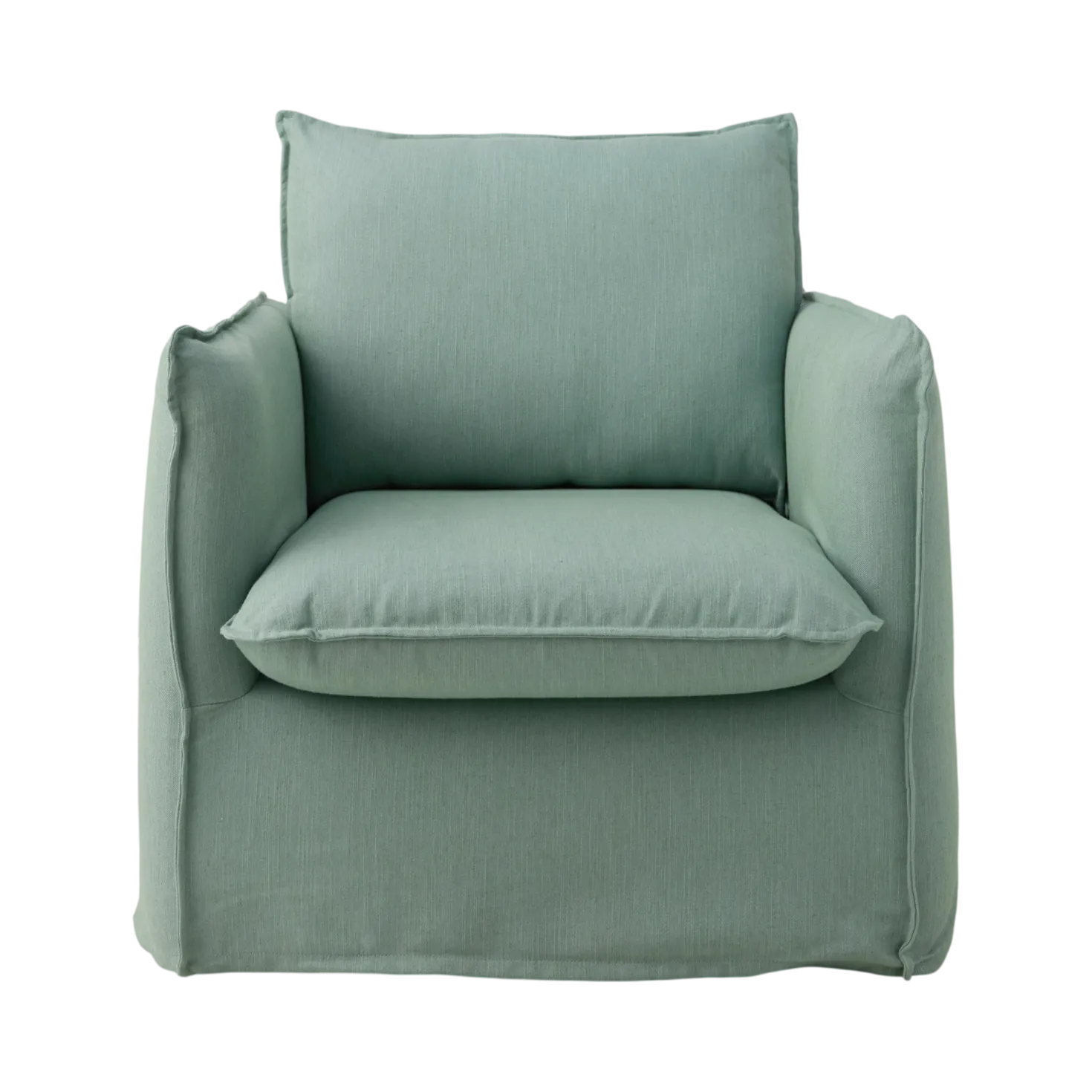 Fauteuil tissu effet lin Orphée