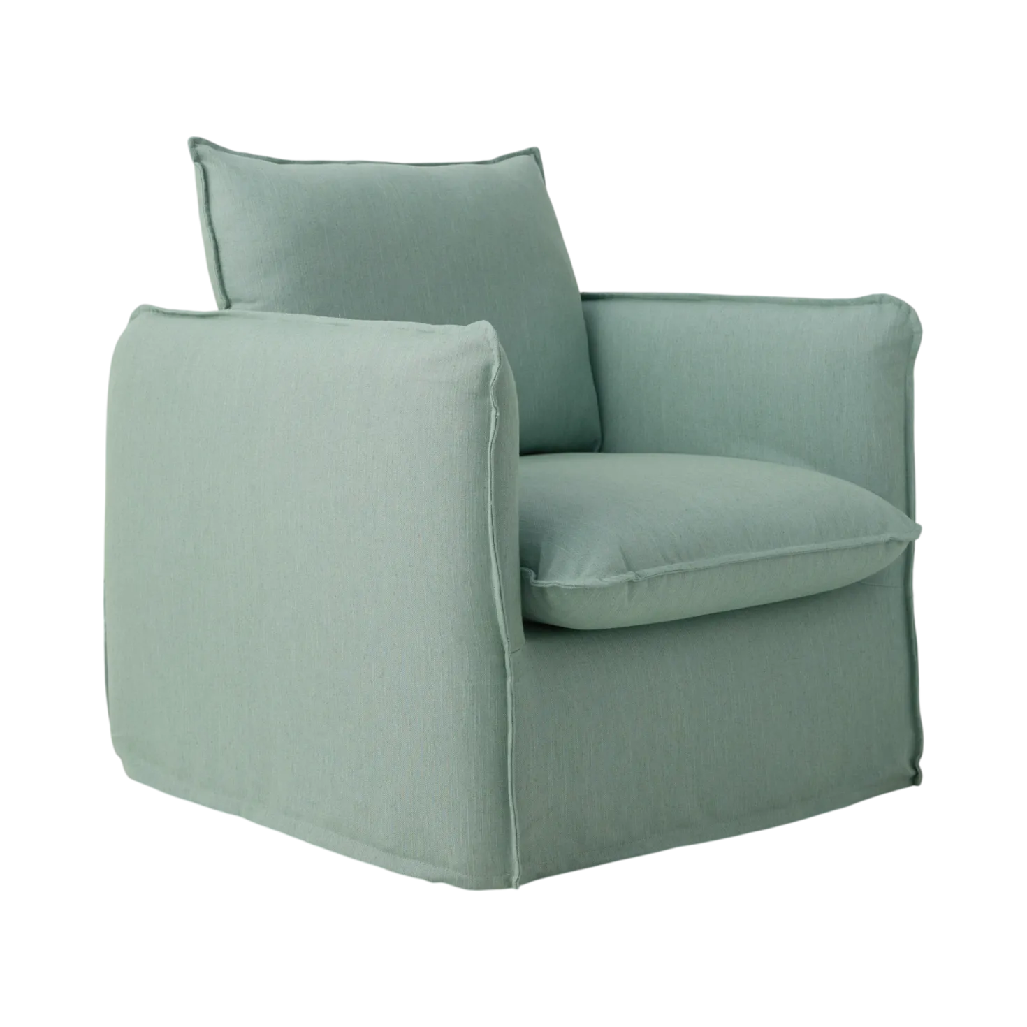 Fauteuil tissu effet lin Orphée