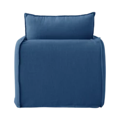 Fauteuil tissu effet lin Orphée