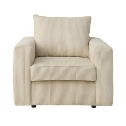 Fauteuil velours côtelé Otto