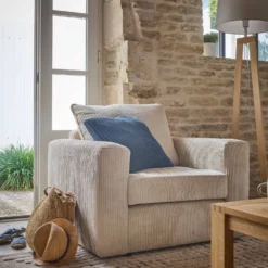 Fauteuil velours côtelé Otto