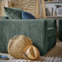 Fauteuil velours côtelé Otto