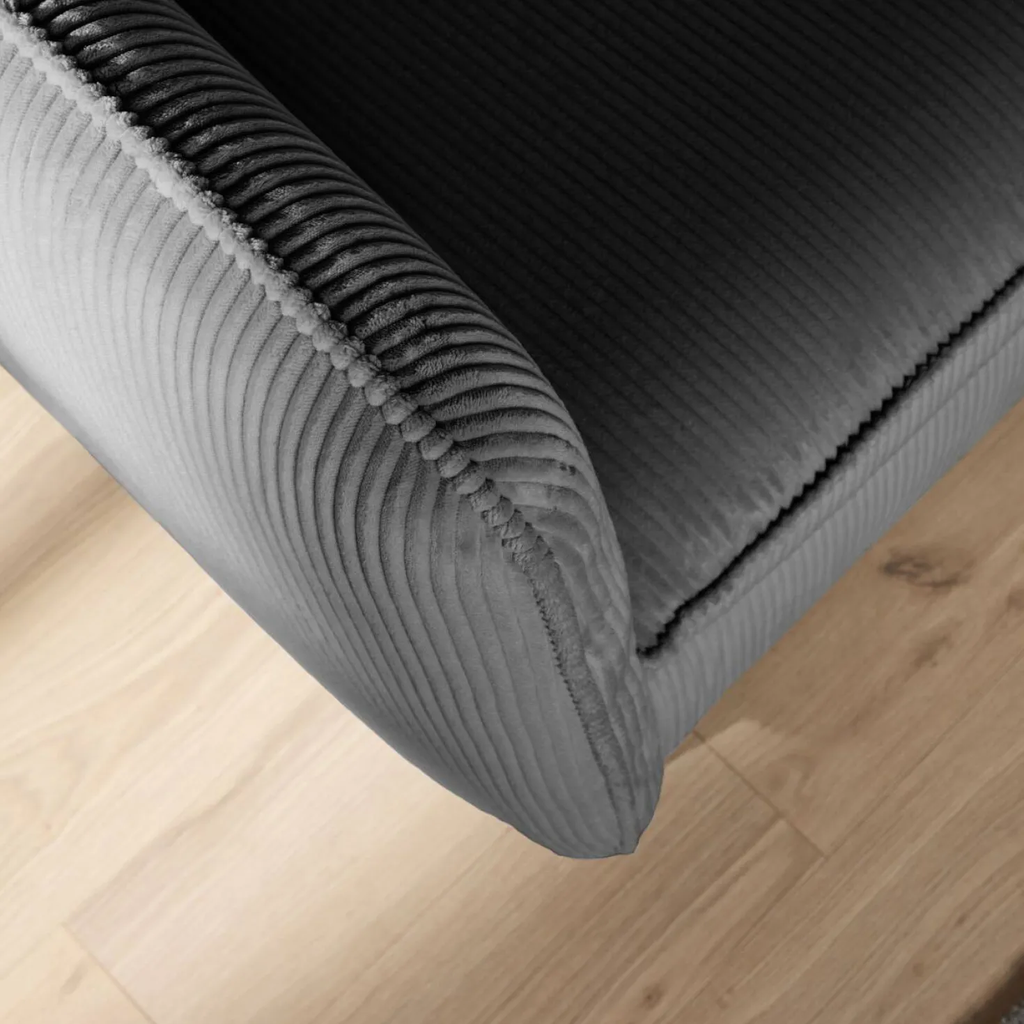 Fauteuil velours côtelé Portimo
