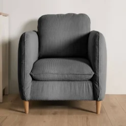 Fauteuil velours côtelé Portimo