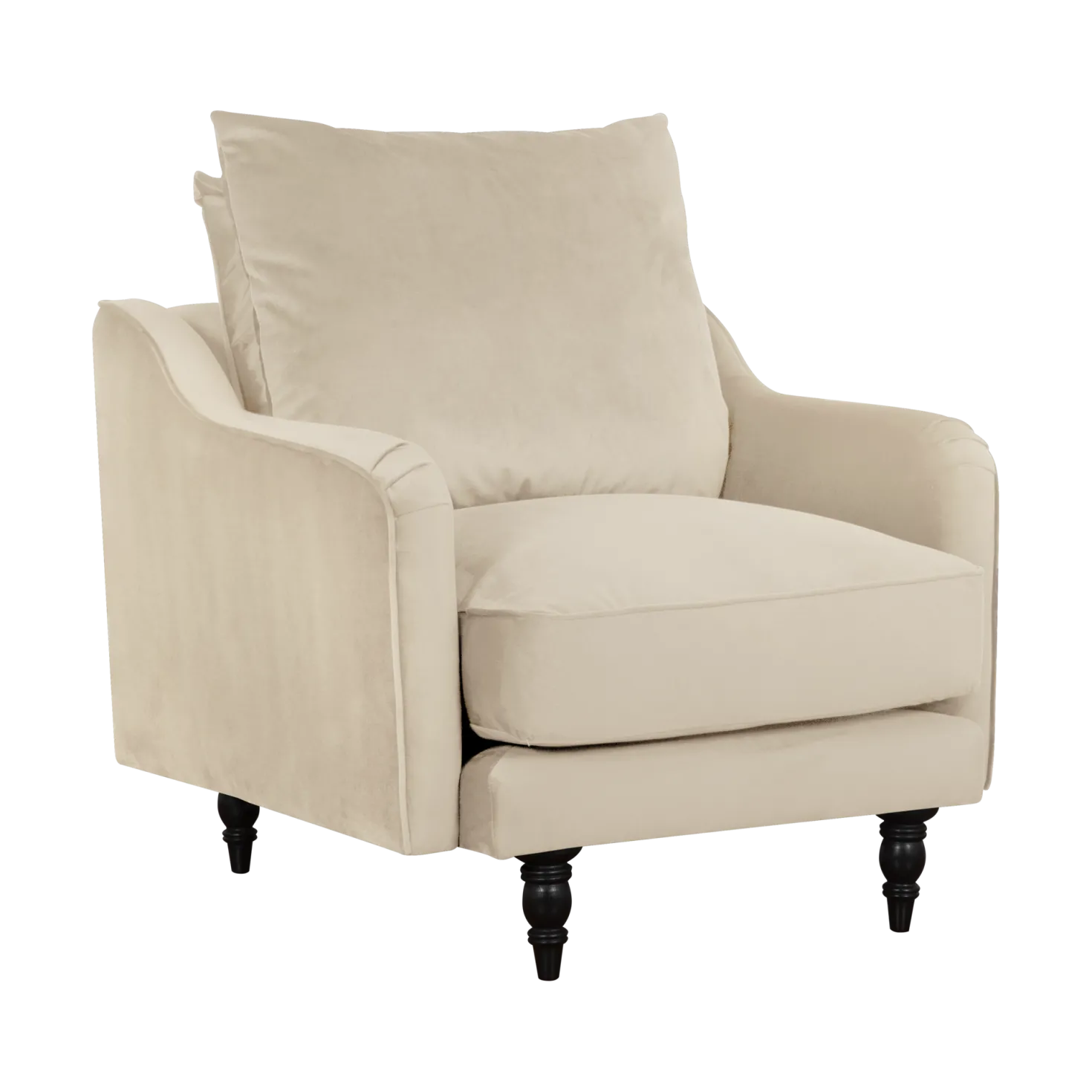 Fauteuil velours Olie