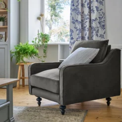 Fauteuil velours Orso