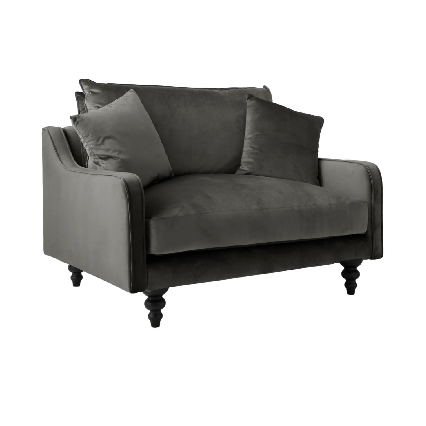 Fauteuil velours Orso XL