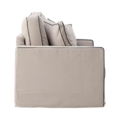 Fauteuil XL coton/lin déhoussable Margot