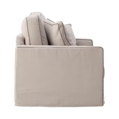 Fauteuil XL coton/lin déhoussable Margot