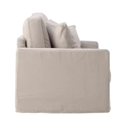 Fauteuil XL coton/lin déhoussable Margot
