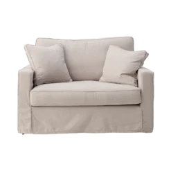 Fauteuil XL coton/lin déhoussable Margot