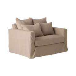 Fauteuil XL lin déhoussable Moëze