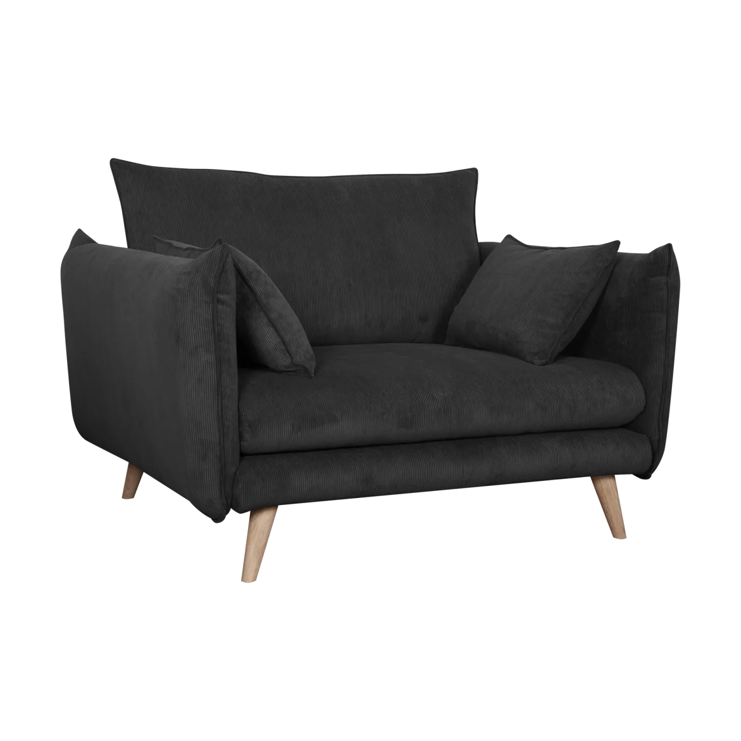 Fauteuil XXL velours côtelé Orion