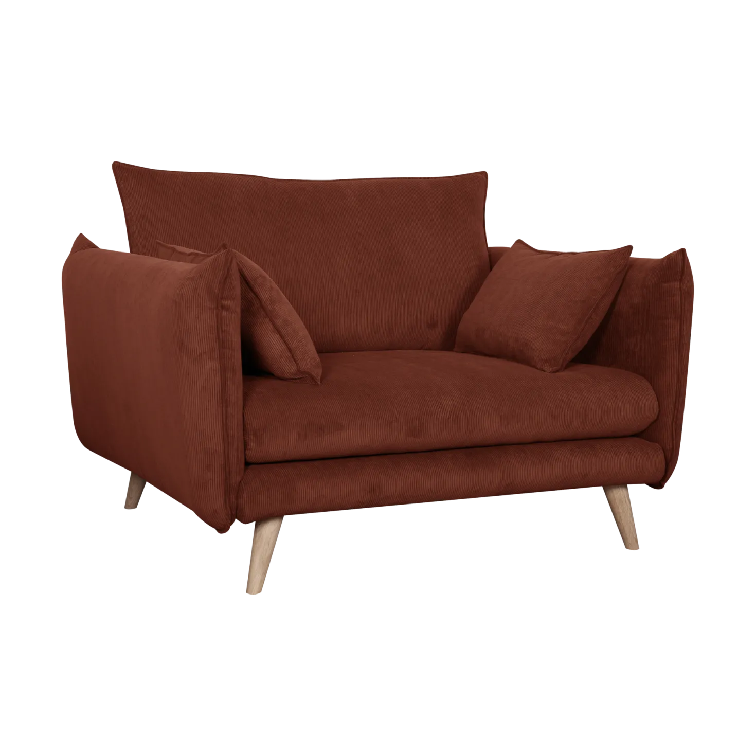 Fauteuil XXL velours côtelé Orion