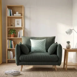 Fauteuil XXL velours côtelé Orion