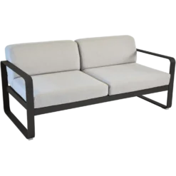 FERMOB Canapé 2 Places Bellevie Gris Flanelle en Aluminium