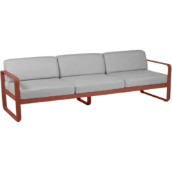 FERMOB Canapé 3 Places Bellevie Gris Flanelle en Aluminium