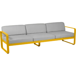 FERMOB Canapé 3 Places Bellevie Gris Flanelle en Aluminium