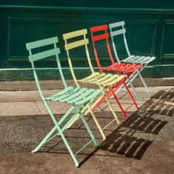 FERMOB Lot de 2 Chaises Pliantes Bistro Métal en Acier