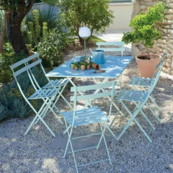 FERMOB Lot de 2 Chaises Pliantes Bistro Métal en Acier