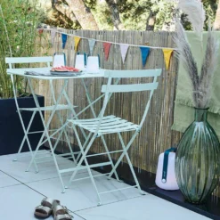 FERMOB Lot de 2 Chaises Pliantes Bistro Métal en Acier