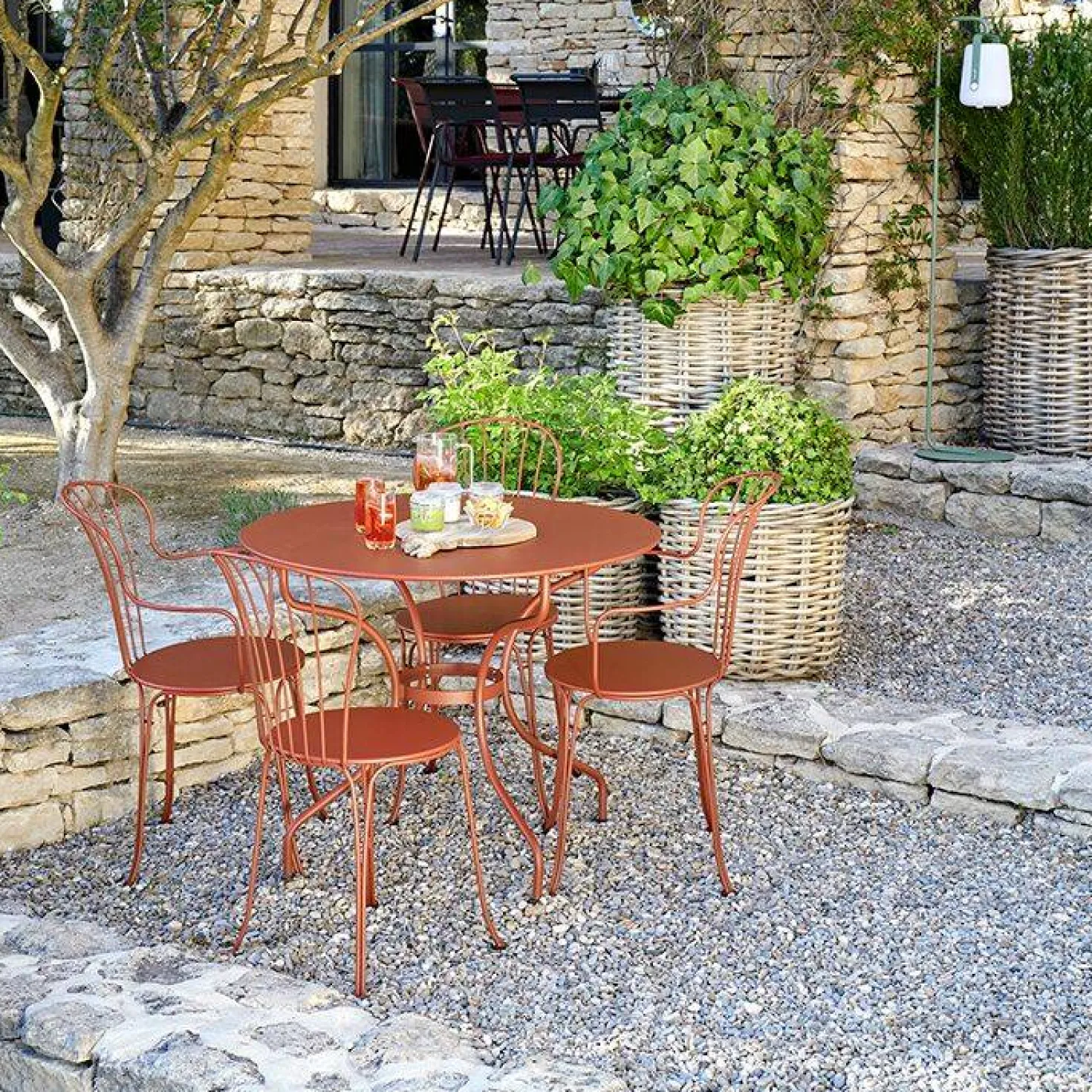 FERMOB Lot de 2 Fauteuils Empilables Opéra+ en Acier