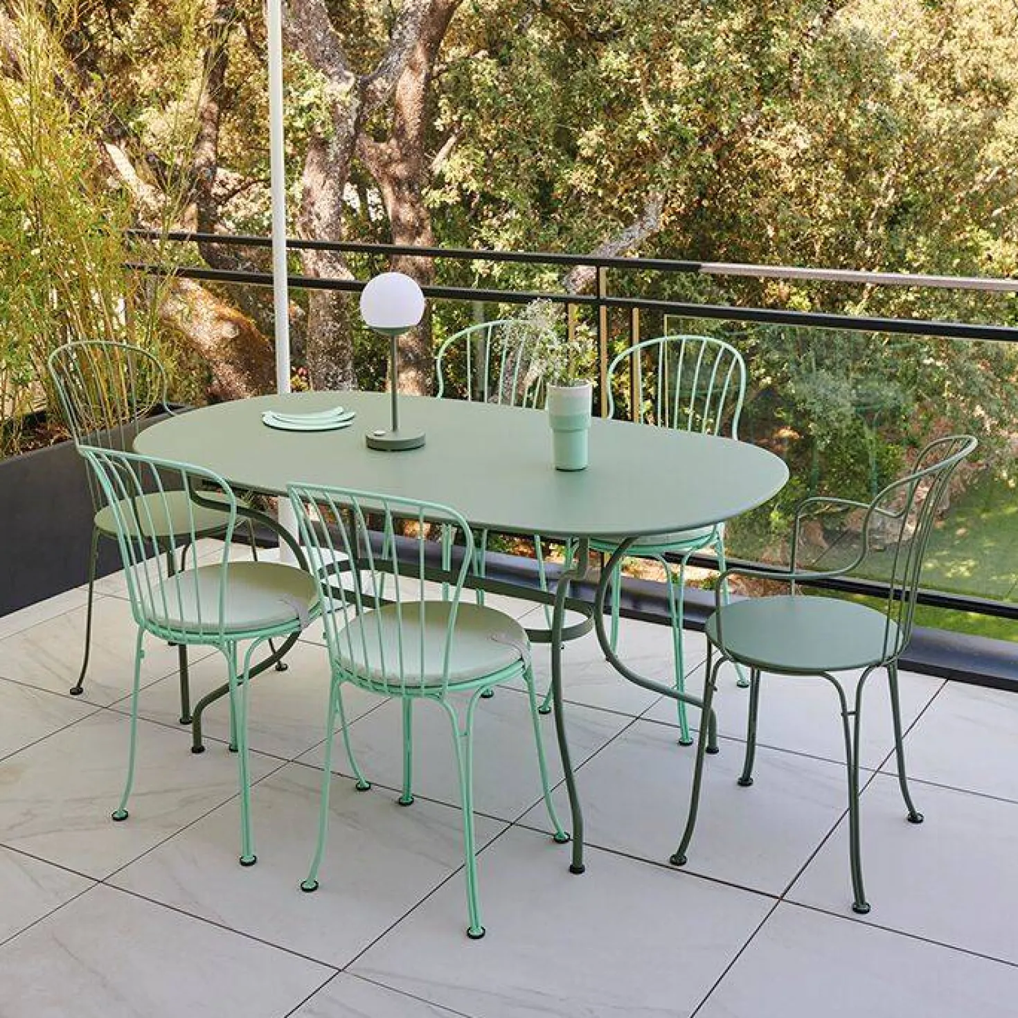 FERMOB Lot de 2 Fauteuils Empilables Opéra+ en Acier