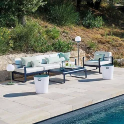 FERMOB Table Basse Rectangulaire 103 x 75 cm Bellevie en Aluminium