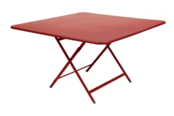 FERMOB Table Carrée Pliante 128 x 128 cm Caractère en Acier