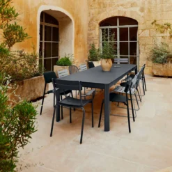 FERMOB Table Rectangulaire Extensible 149/299 x 100 cm Ribambelle en Aluminium