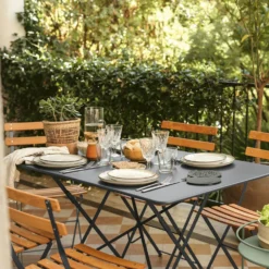 FERMOB Table Rectangulaire Pliante 117 x 77 cm Bistro en Acier