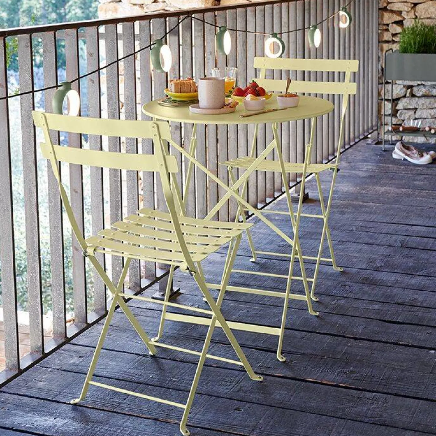 FERMOB Table Ronde Pliante Ø60 cm Bistro en Acier