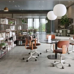 FLOKK Chaise de bureau assise capitonnée avec accoudoirs Tion 2140