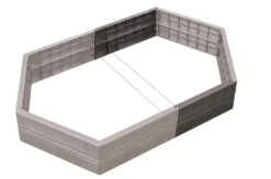 GARANTIA Lot de 2 carrés potagers forme hexagonale