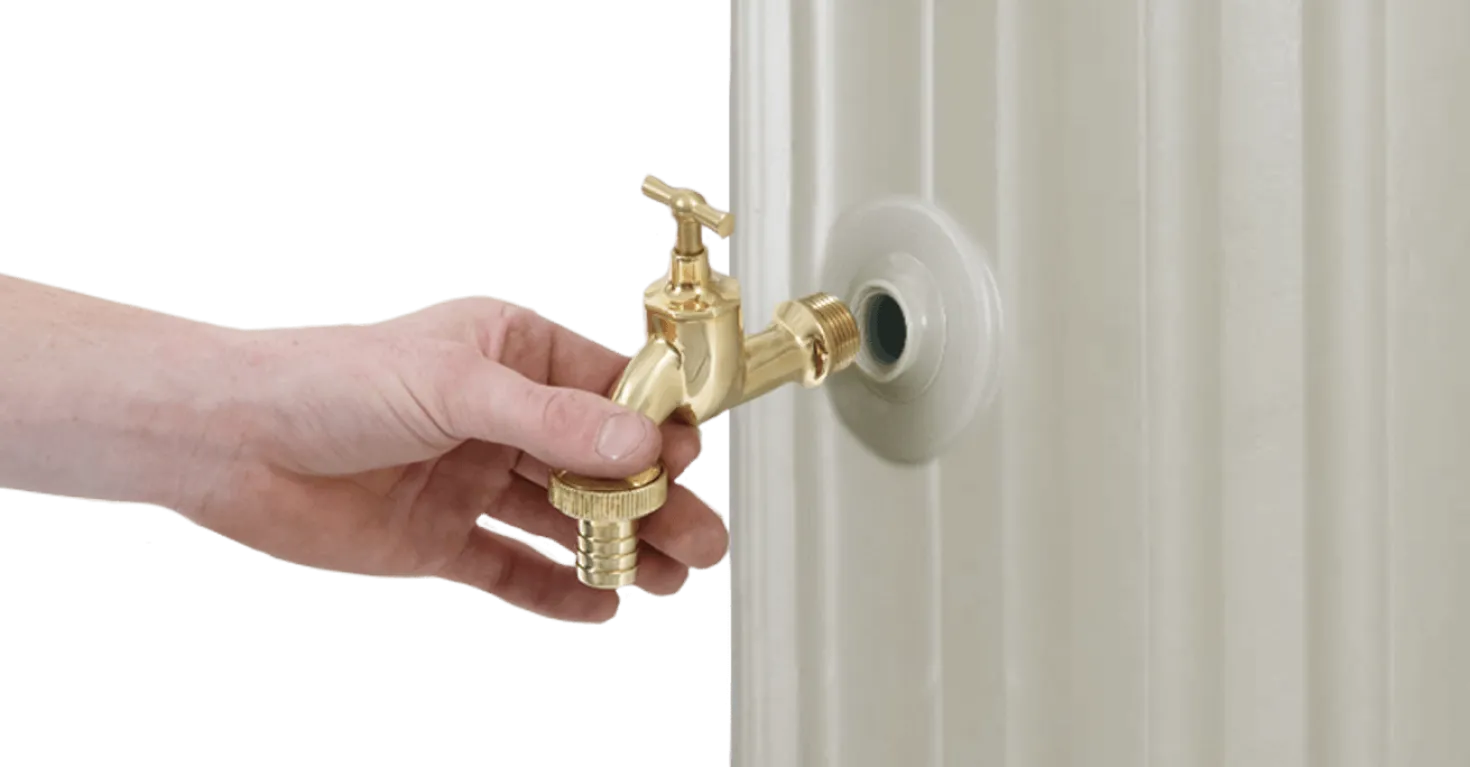 GARANTIA Récupérateur d'eau aspect colonne Romaine 330 L Sable